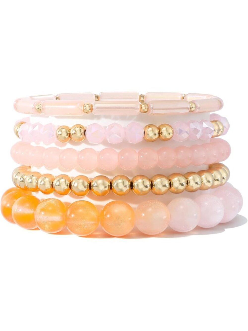Vibrant Stackable Beaded Stretch Bracelets for Women - Fun Gift Accessory